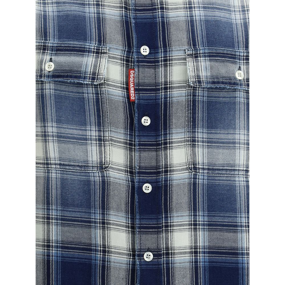 Chemise à carreaux en coton Dsquared²