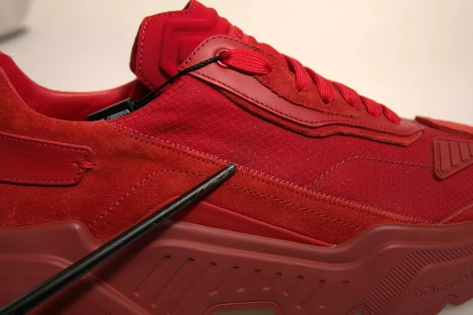 Sneakers basses Daymaster en cuir rouge de Dolce & Gabbana
