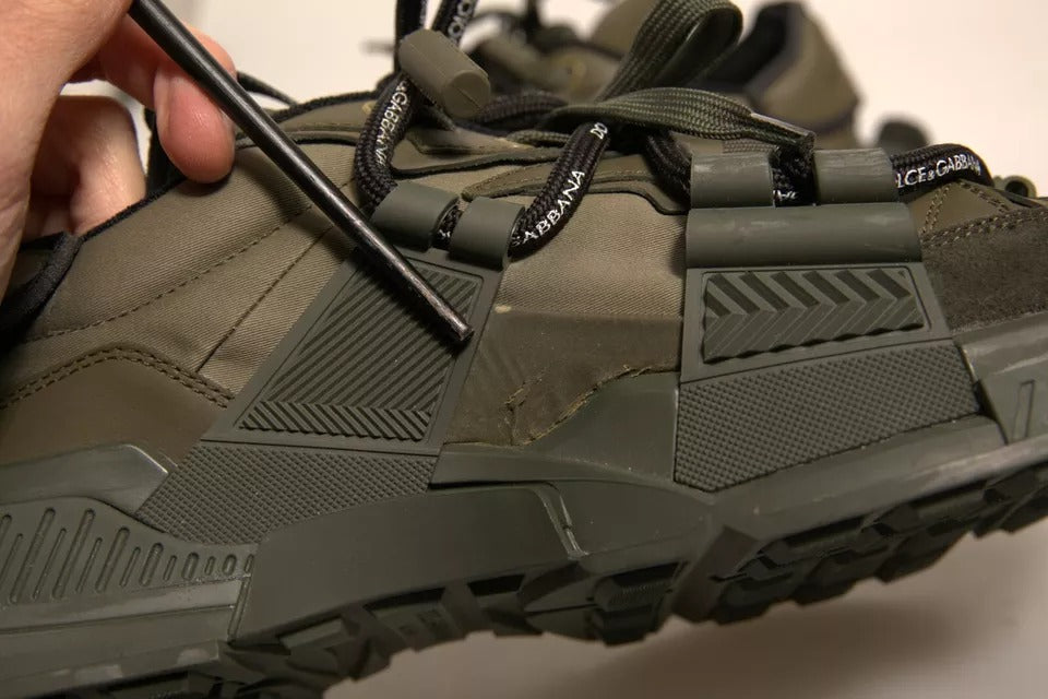 Sneakers basses Space en vert militaire de Dolce & Gabbana