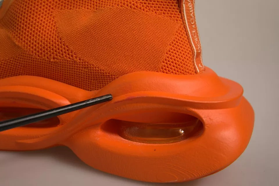 Dolce & Gabbana Oranje Slip-on Wave Sokken Sneakers voor Heren