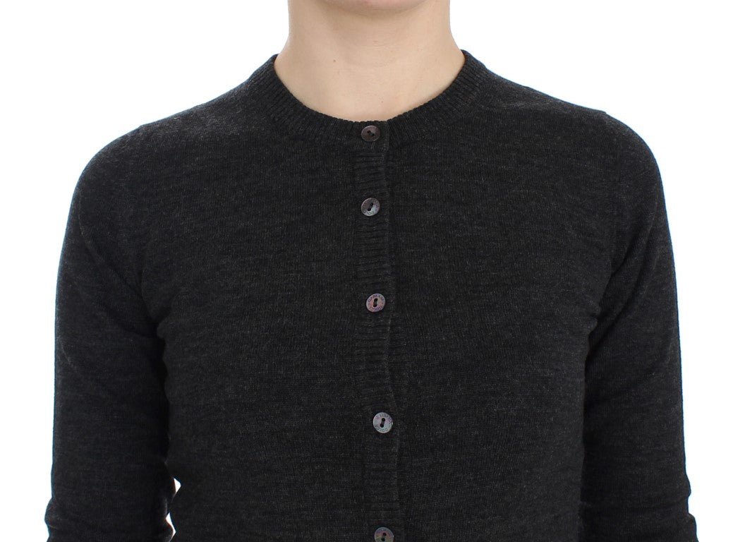 Gilet en laine grise à boutons Dolce & Gabbana