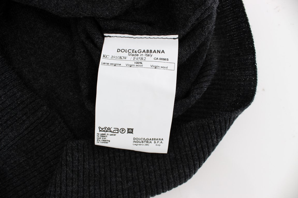 Gilet en laine grise à boutons Dolce & Gabbana