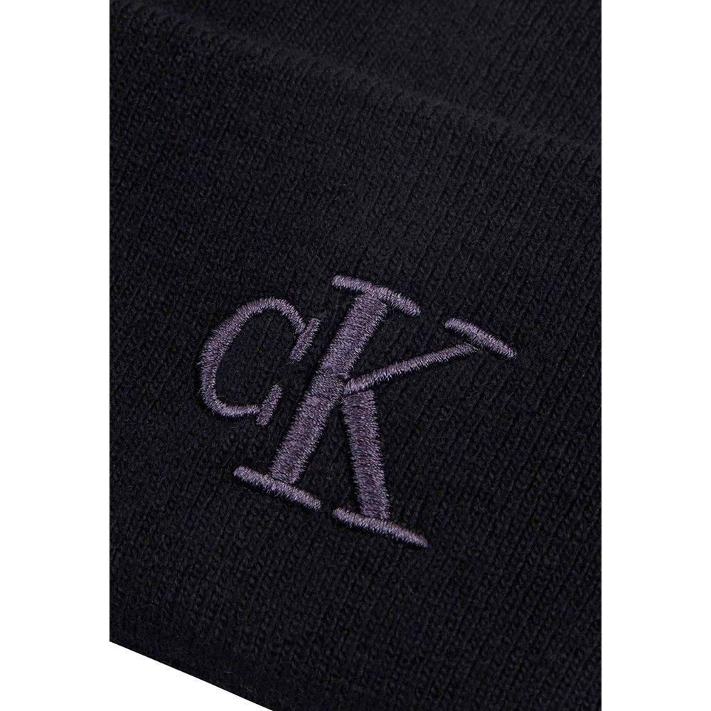 Calvin Klein Jeans Zwarte Wollen Petten Baseballpet