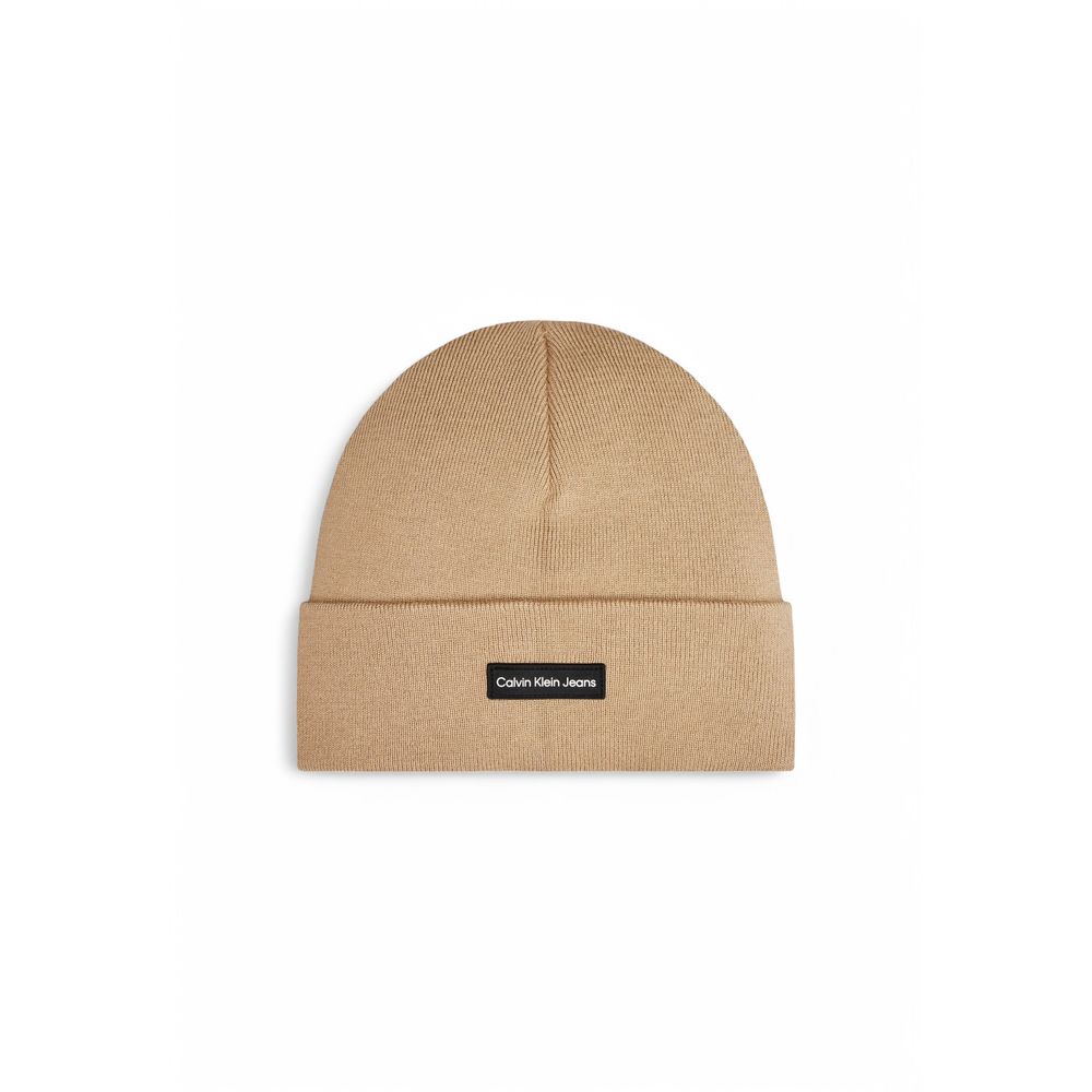 Calvin Klein Jeans Beige Gerecycled Polyester Petten Honkbalpet