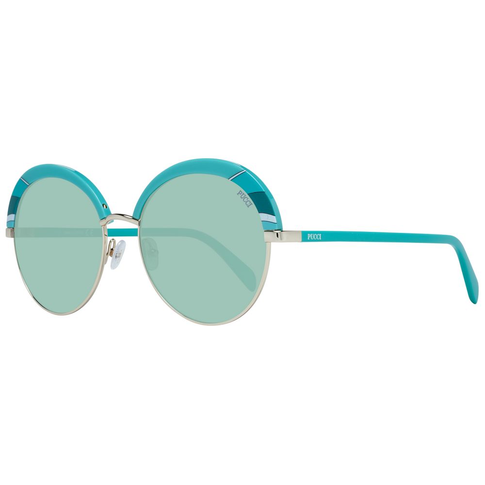 Emilio Pucci Turquoise dameszonnebril