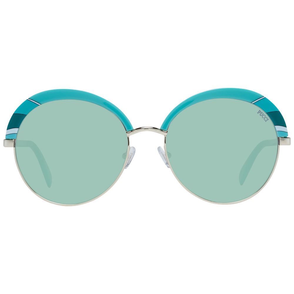 Emilio Pucci Turquoise dameszonnebril