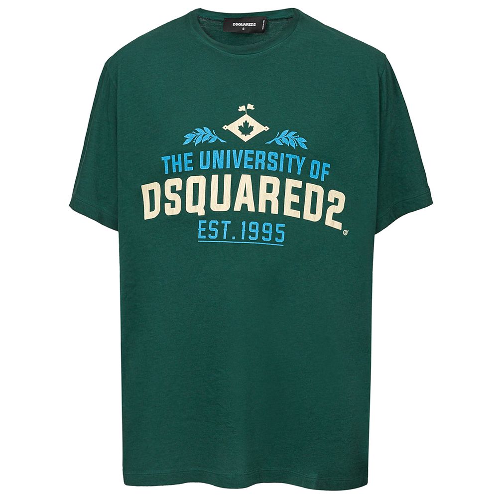 T-shirt en coton vert de Dsquared²