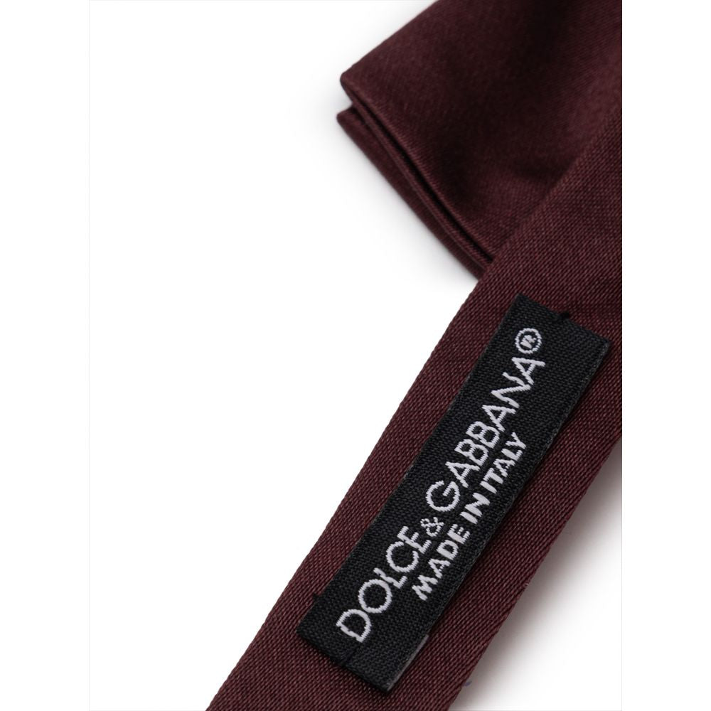 Nœud papillon en soie bordeaux Dolce & Gabbana