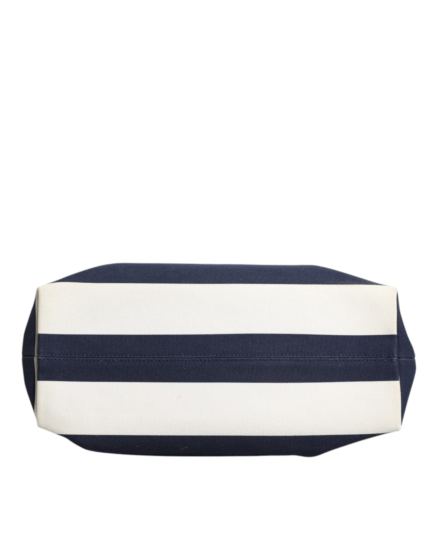 Sac fourre-tout à poignée supérieure en toile rayée blanc bleu marine Dolce & Gabbana