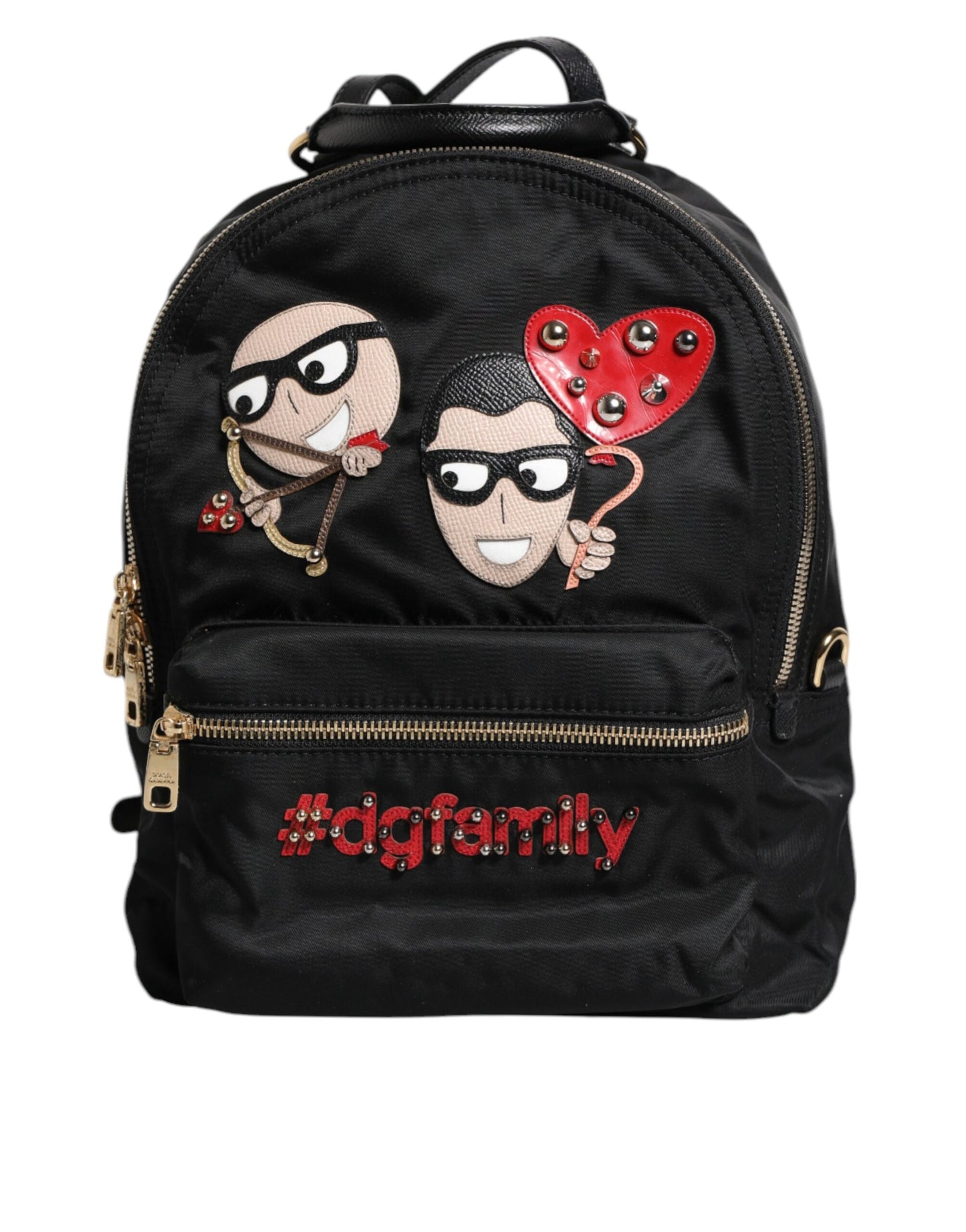 Sac à dos Dolce & Gabbana en nylon noir #DGFAMILY VULCANO orné