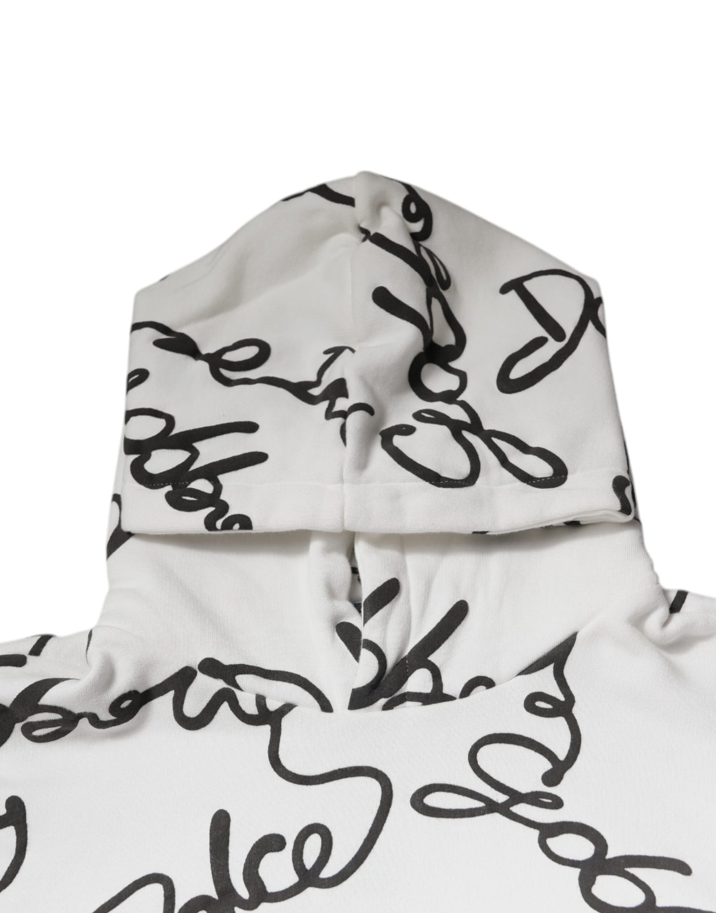 Sweat à capuche en coton blanc avec logo Dolce & Gabbana