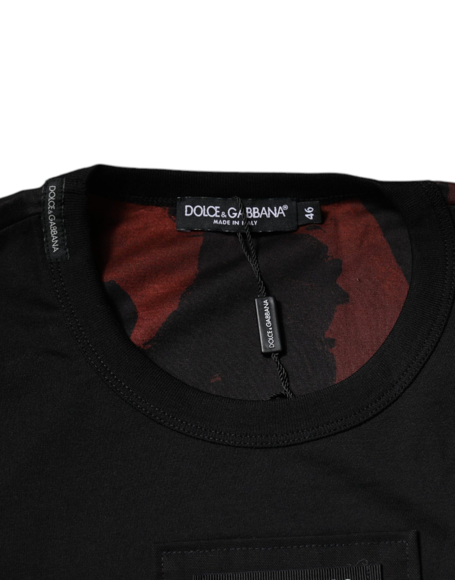 T-shirt à col rond multicolore à motif camouflage de Dolce & Gabbana