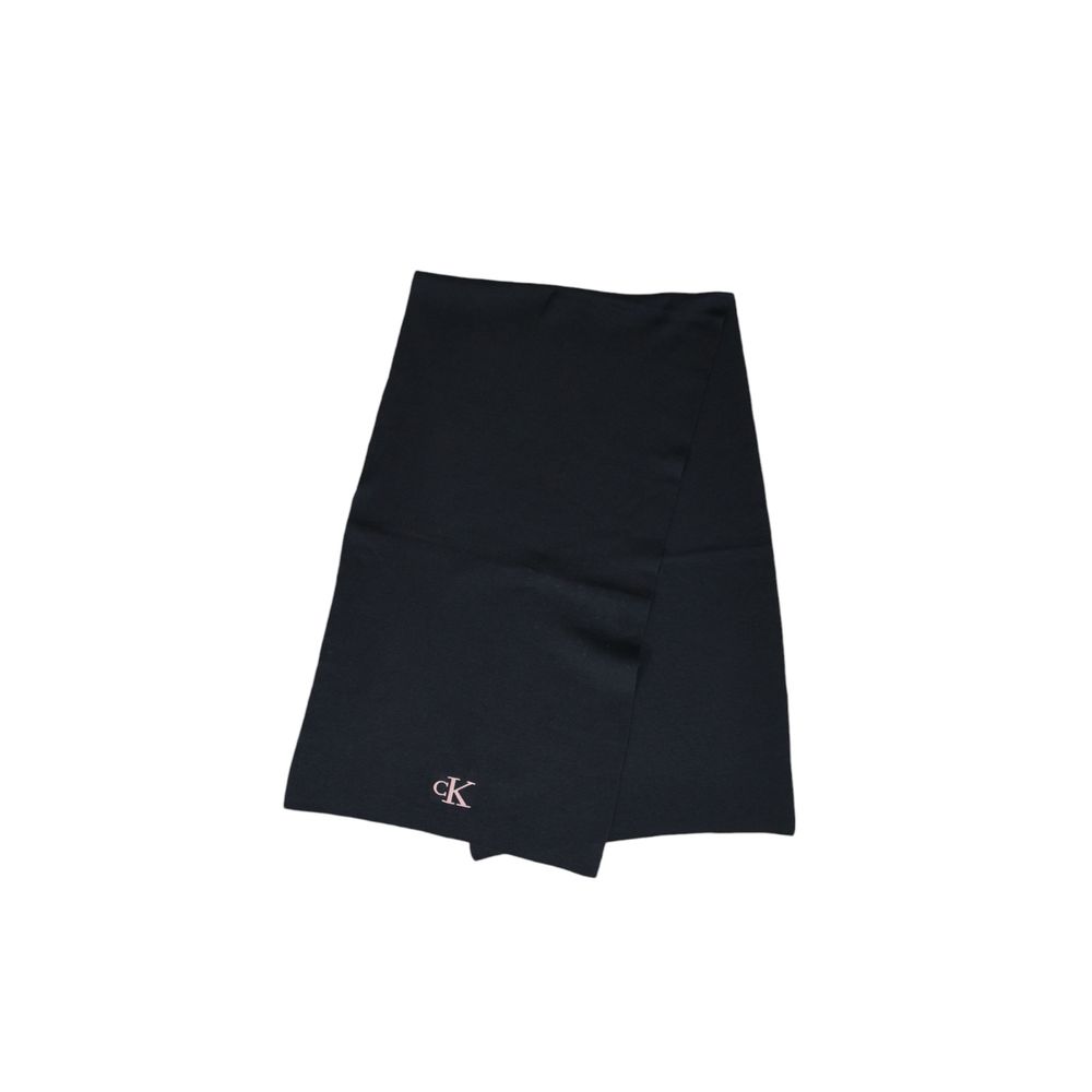 Calvin Klein Zwarte Gerecyclede Polyester Sjaal