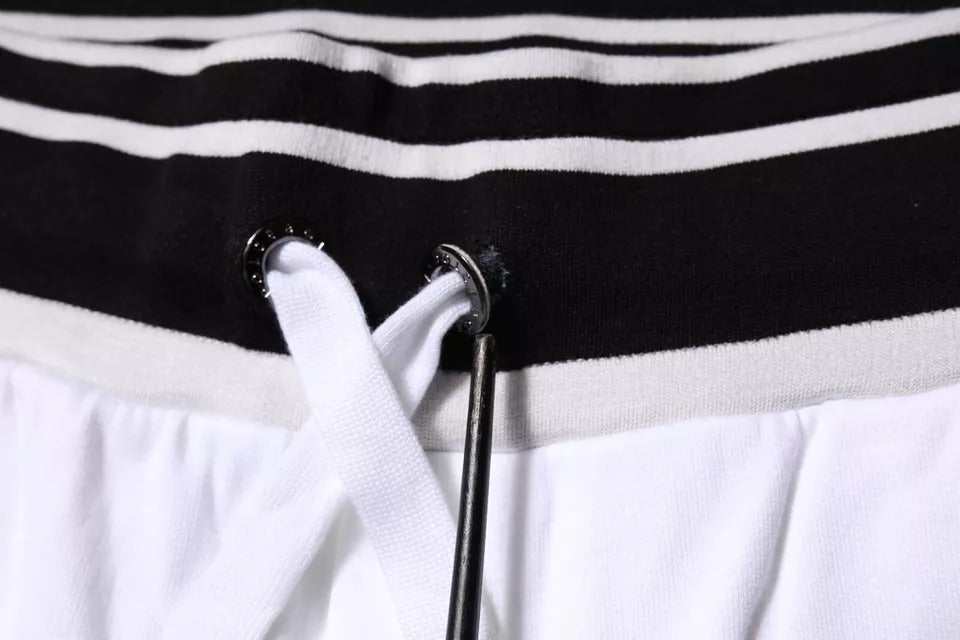 Dolce & Gabbana DG King Bermuda-shorts van wit katoen met strepen