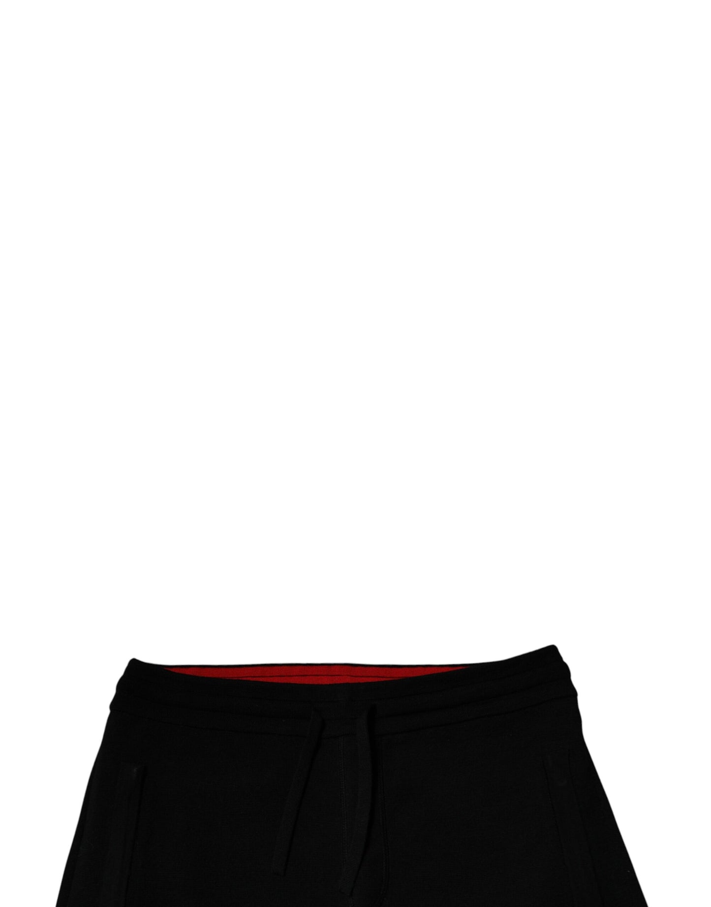 Dolce & Gabbana zwarte wollen joggingbroek met hoge taille