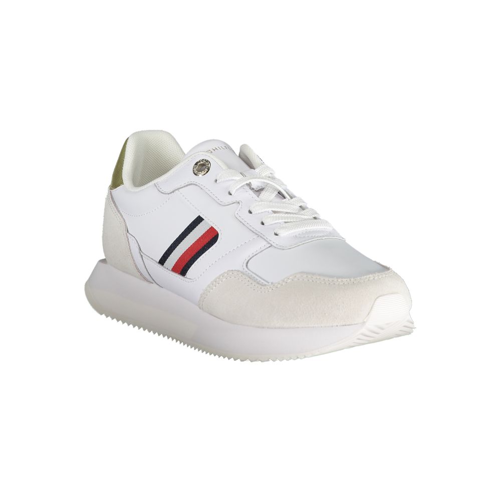 Tommy Hilfiger witte leren dames sneaker
