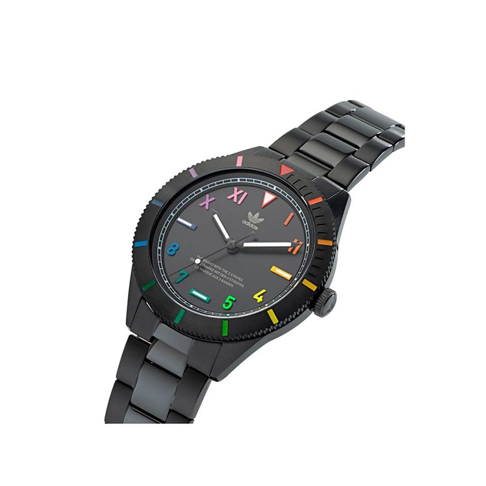 Montre Adidas en acier inoxydable noir