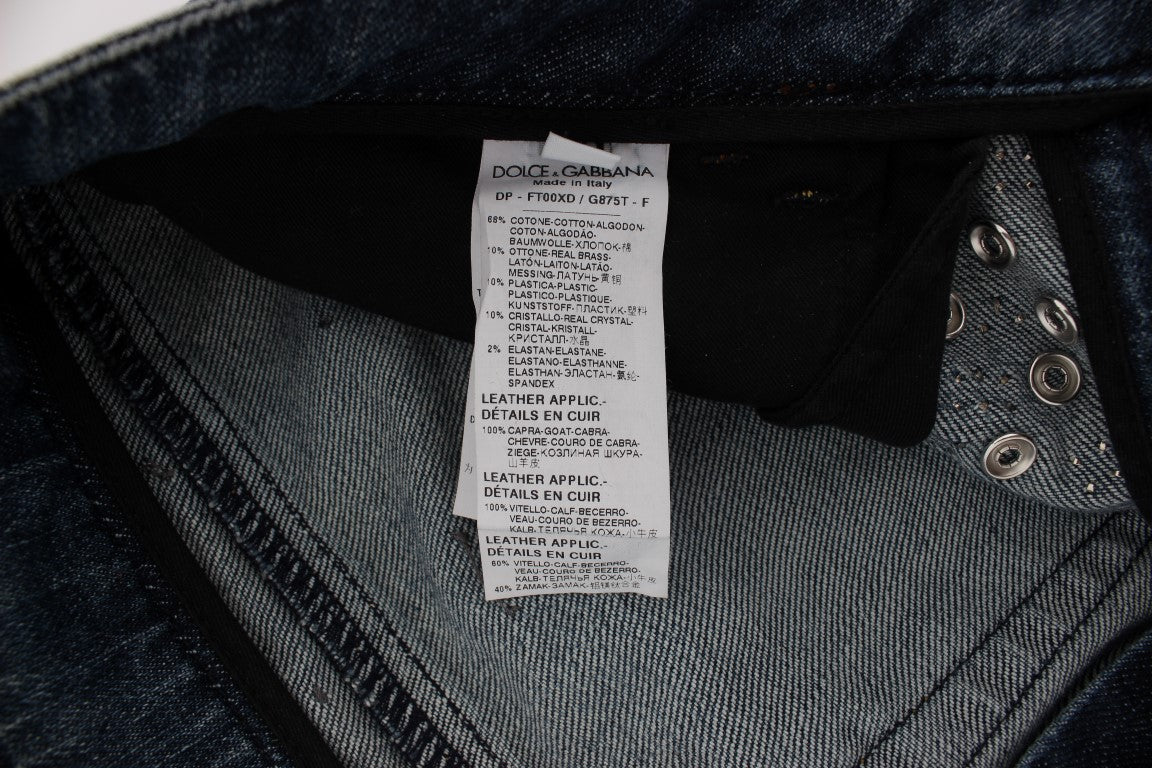 Dolce & Gabbana jeans met kristallen rozen en hartjes