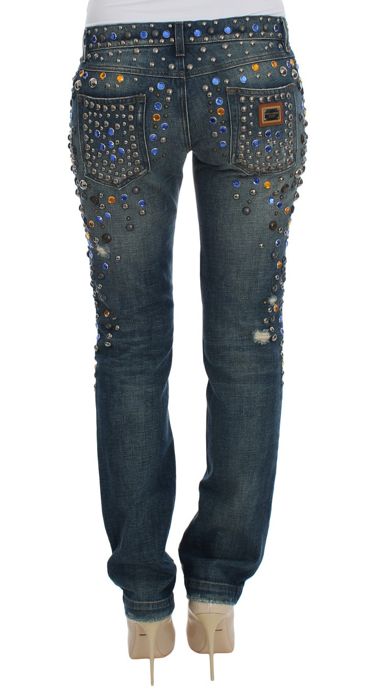 Jeans slim GIRLY ornés de cristaux de Dolce & Gabbana