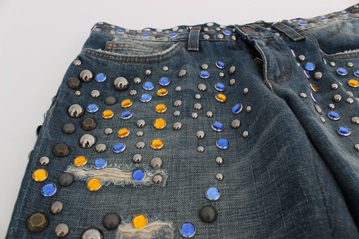 Jeans slim GIRLY ornés de cristaux de Dolce & Gabbana
