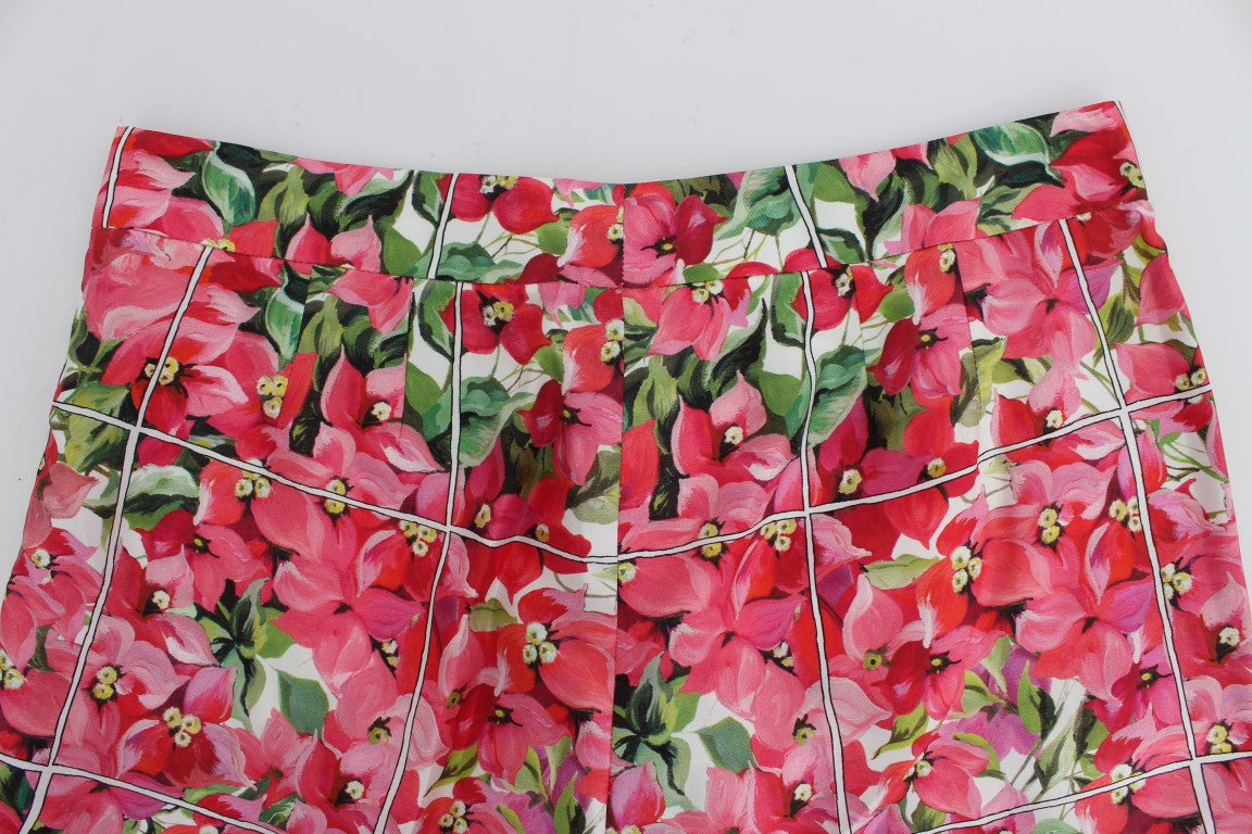 Shorts pantalons capris à motifs floraux multicolores Dolce & Gabbana