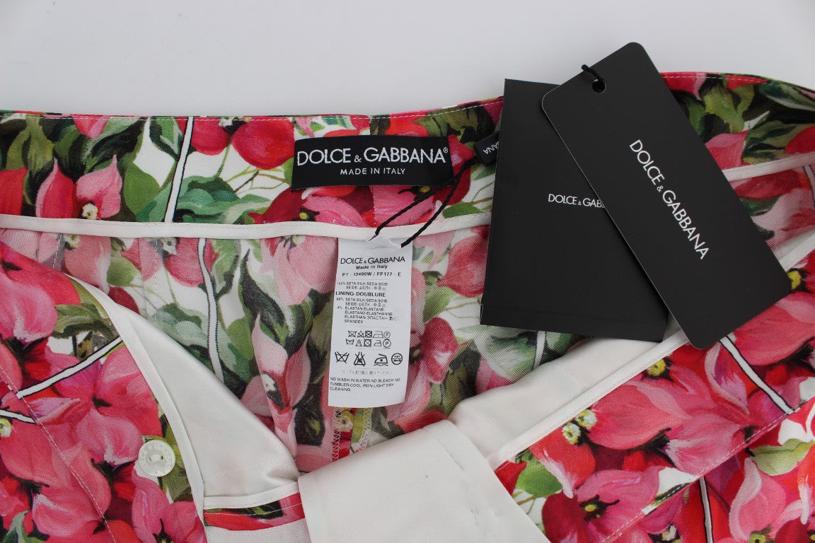 Shorts pantalons capris à motifs floraux multicolores Dolce & Gabbana