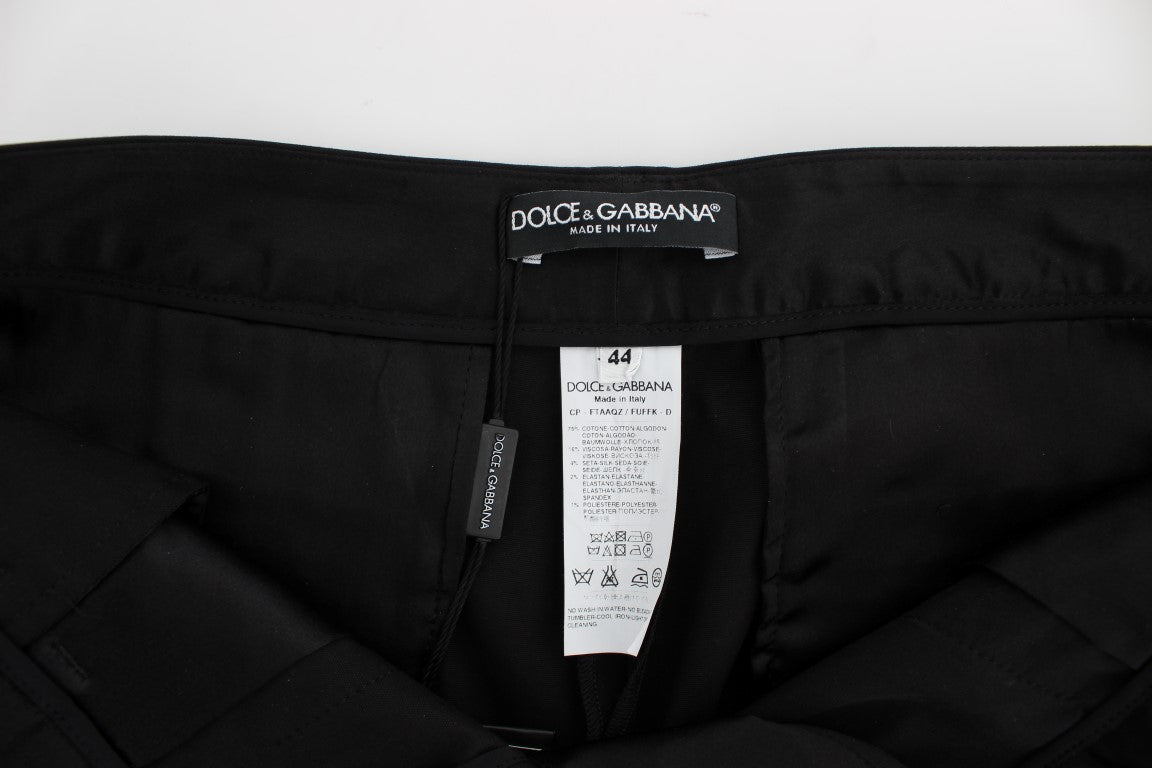 Pantalon capri Torero en coton extensible noir de Dolce & Gabbana
