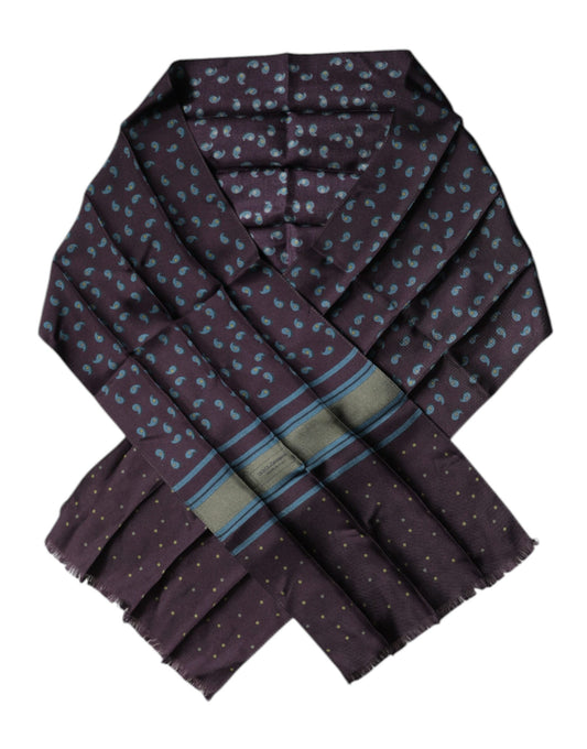 Foulard châle en soie violet fantaisie Dolce & Gabbana