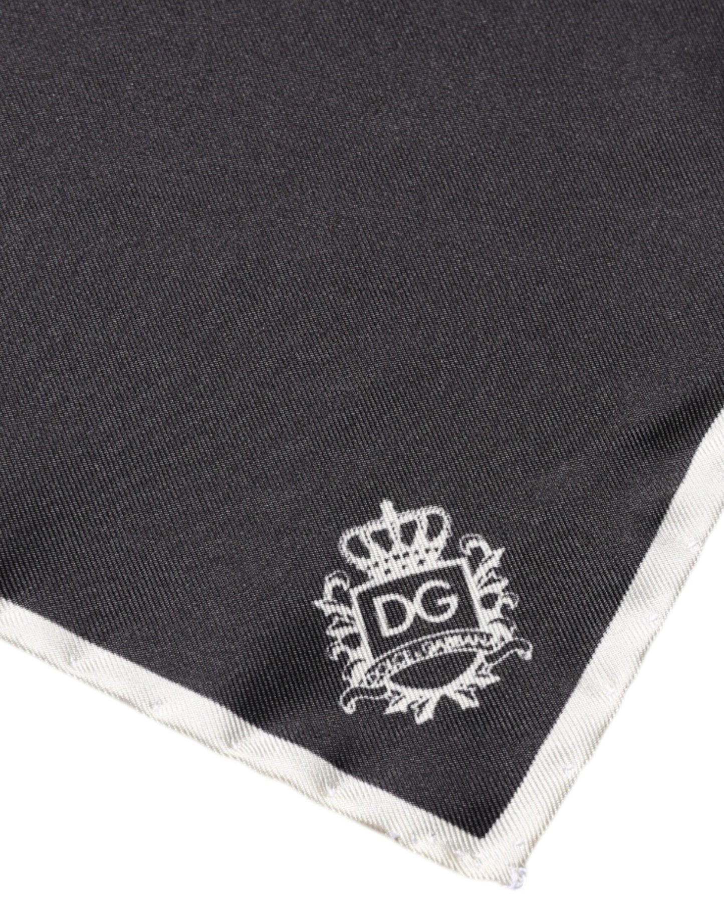 Dolce & Gabbana Black Crown Logo vierkante zakdoek sjaal