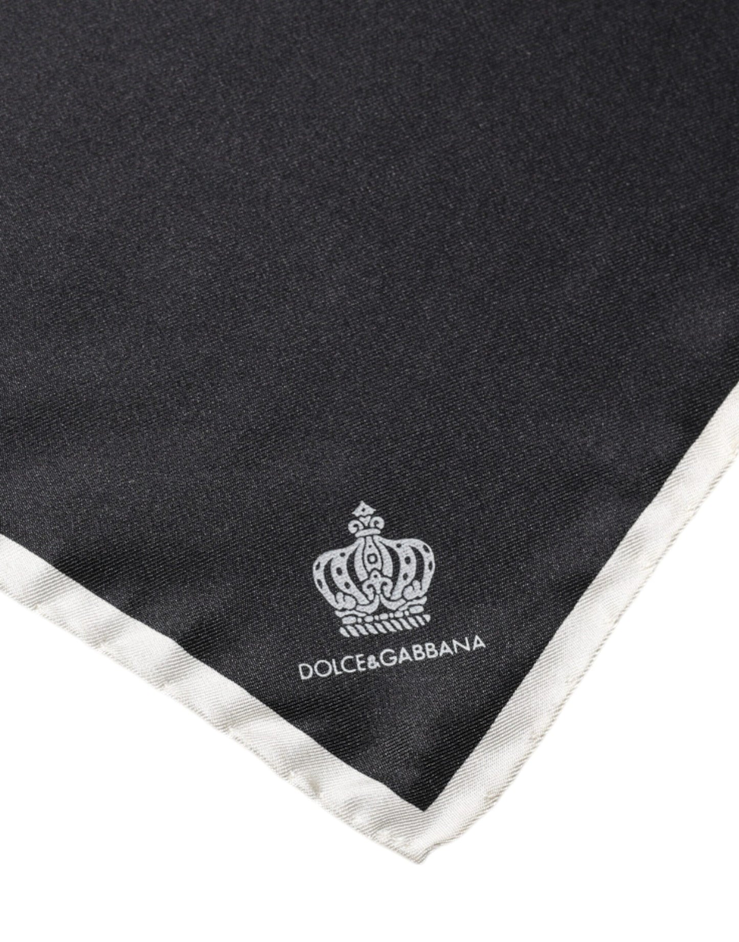 Foulard carré Dolce & Gabbana à logo couronne noire