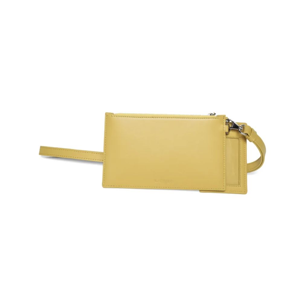 Portefeuille Lanvin en cuir jaune soleil pour homme
