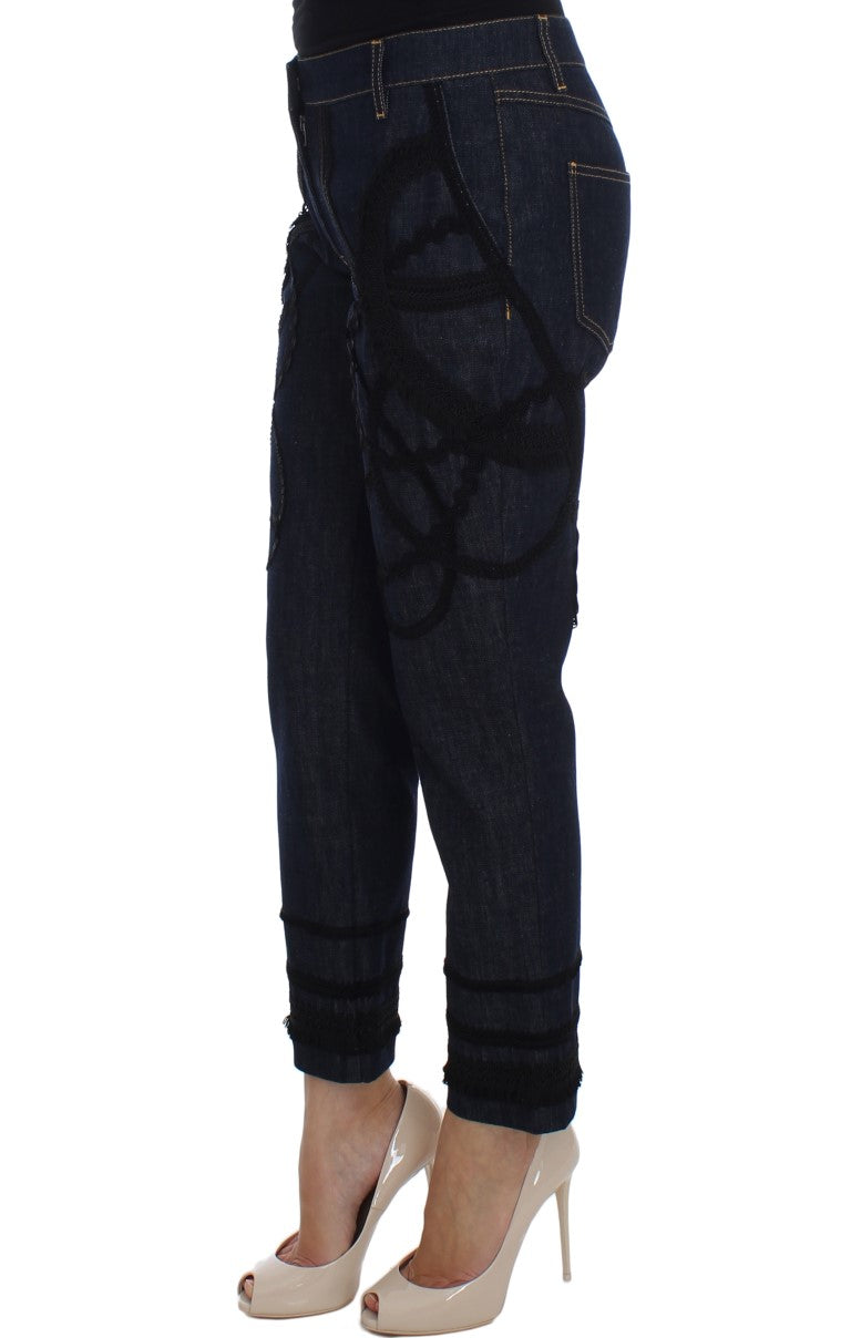 Jeans torero Capri en coton et denim bleu de Dolce & Gabbana