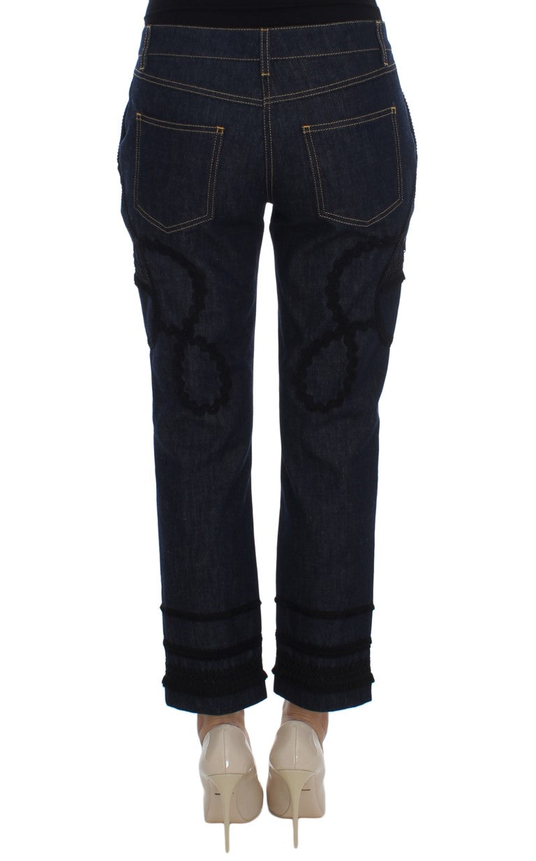 Jeans torero Capri en coton et denim bleu de Dolce & Gabbana