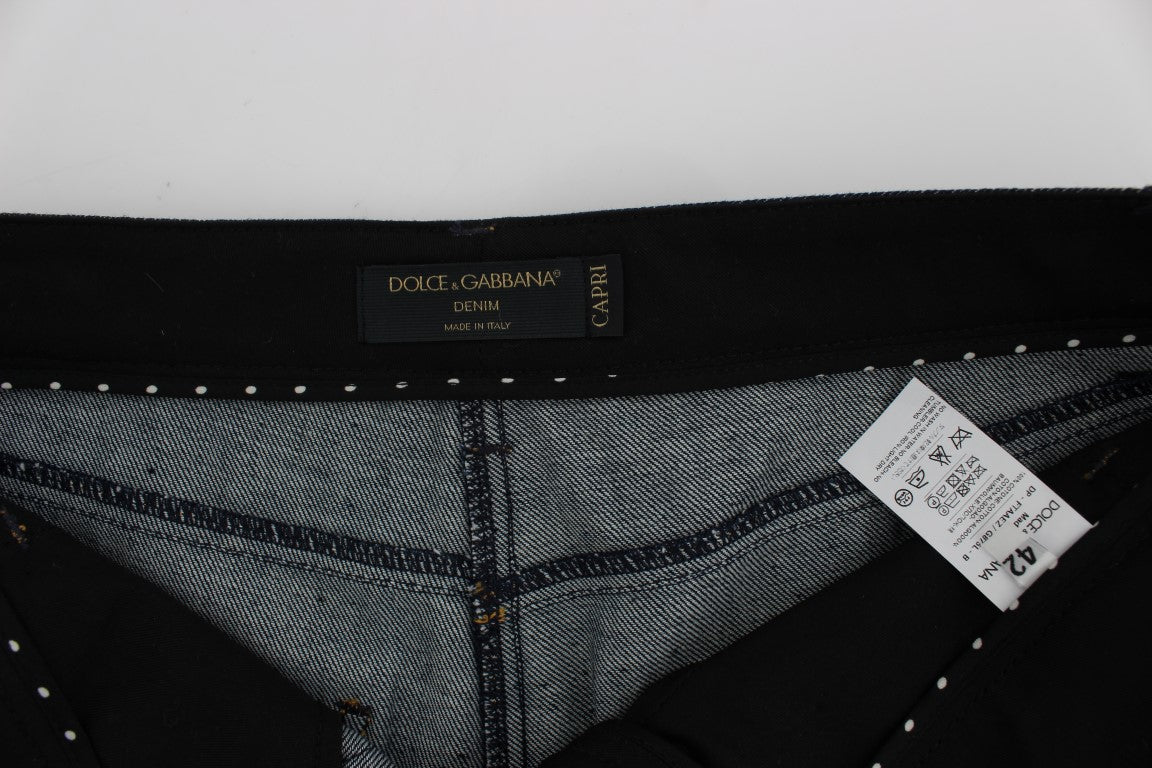 Jeans torero Capri en coton et denim bleu de Dolce & Gabbana