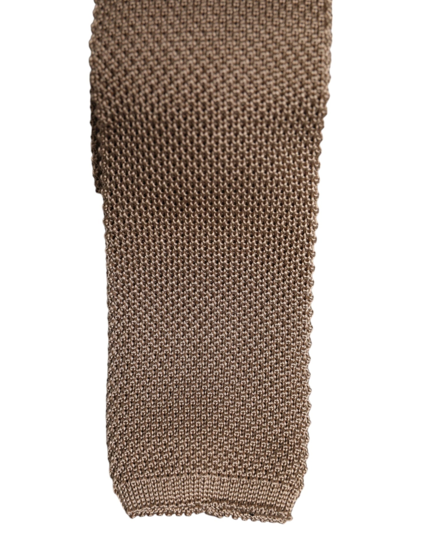Cravate ajustable en soie marron Dolce & Gabbana