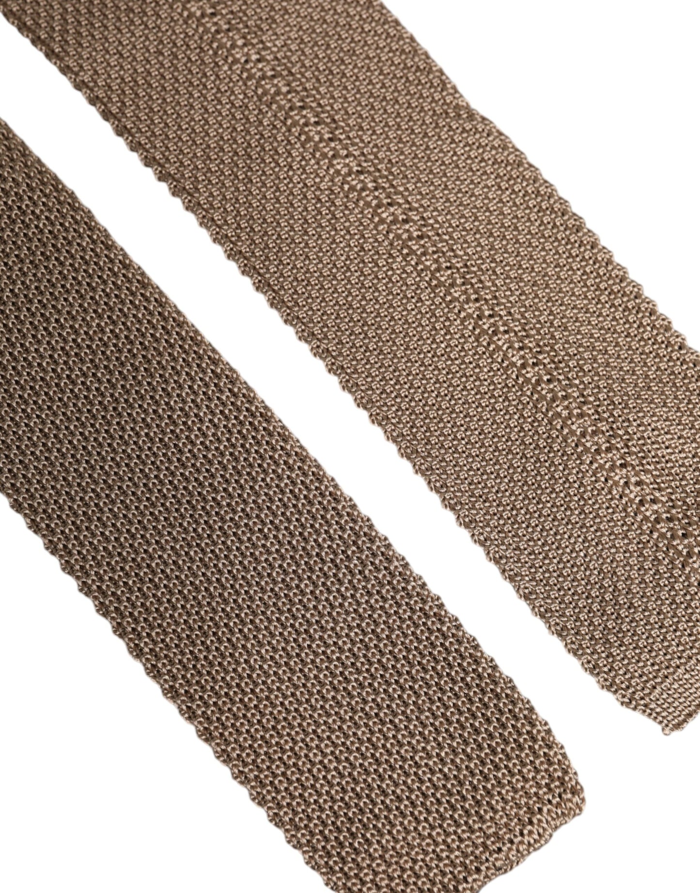 Cravate ajustable en soie marron Dolce & Gabbana