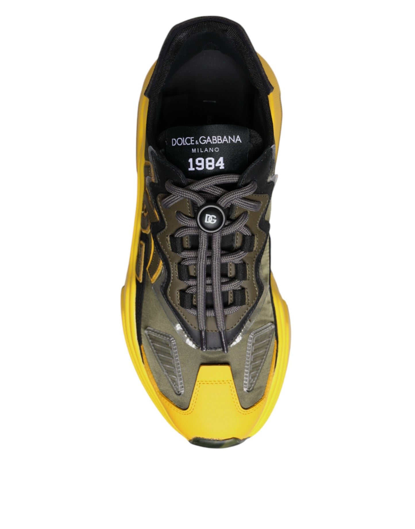 Sneakers basses Daymaster jaunes et noires de Dolce & Gabbana
