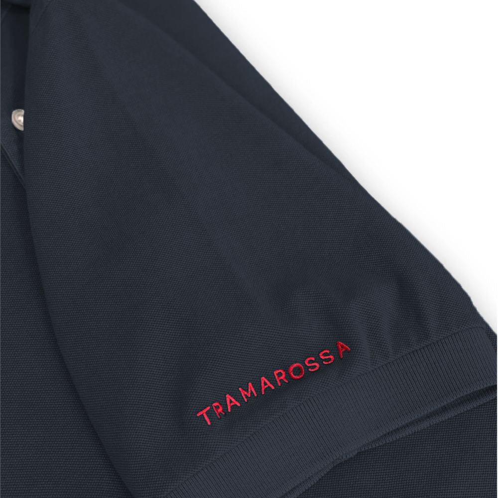 Blauwe katoenen poloshirt van Tramarossa