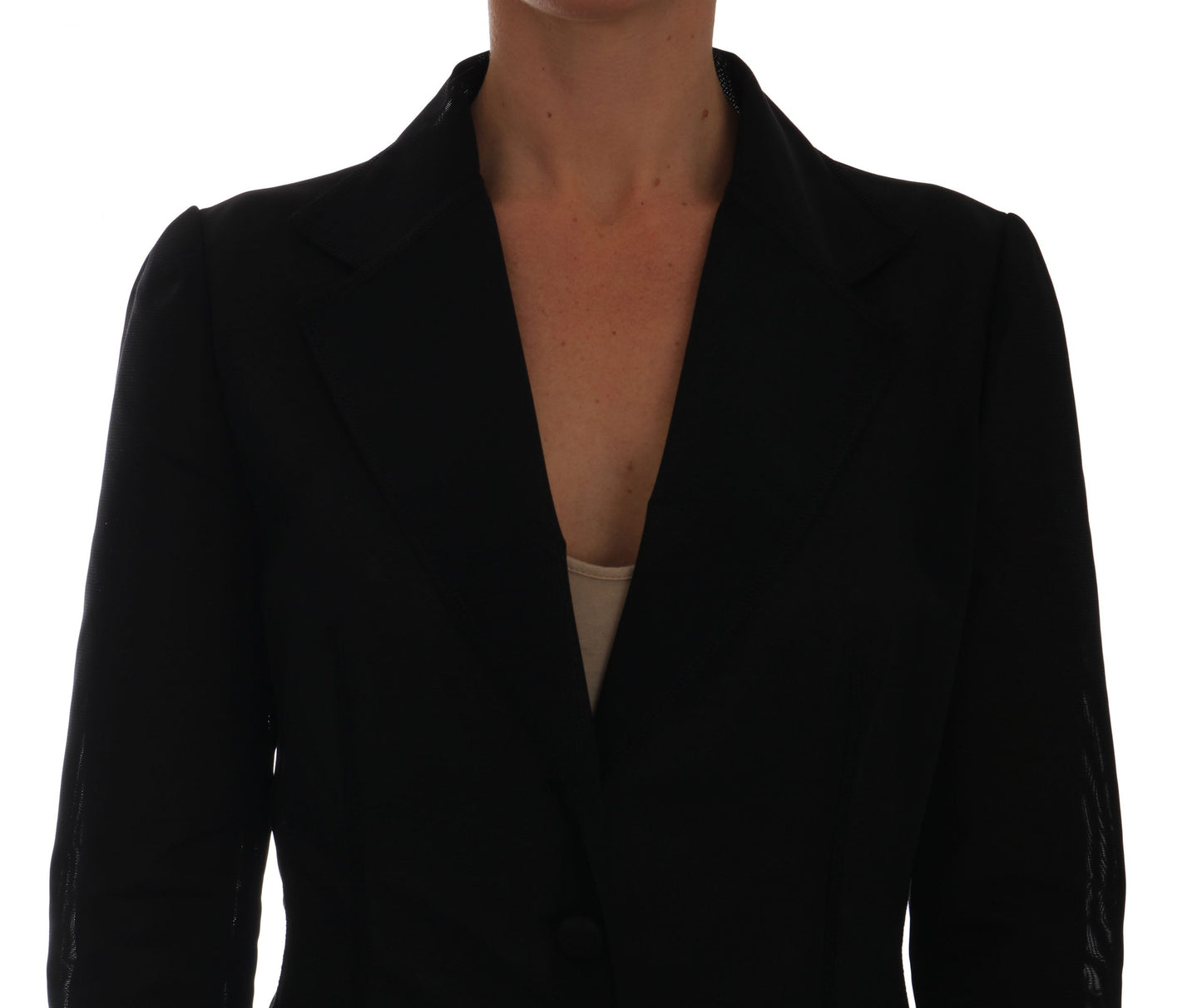 Dolce & Gabbana - Blazer en filet de nylon noir