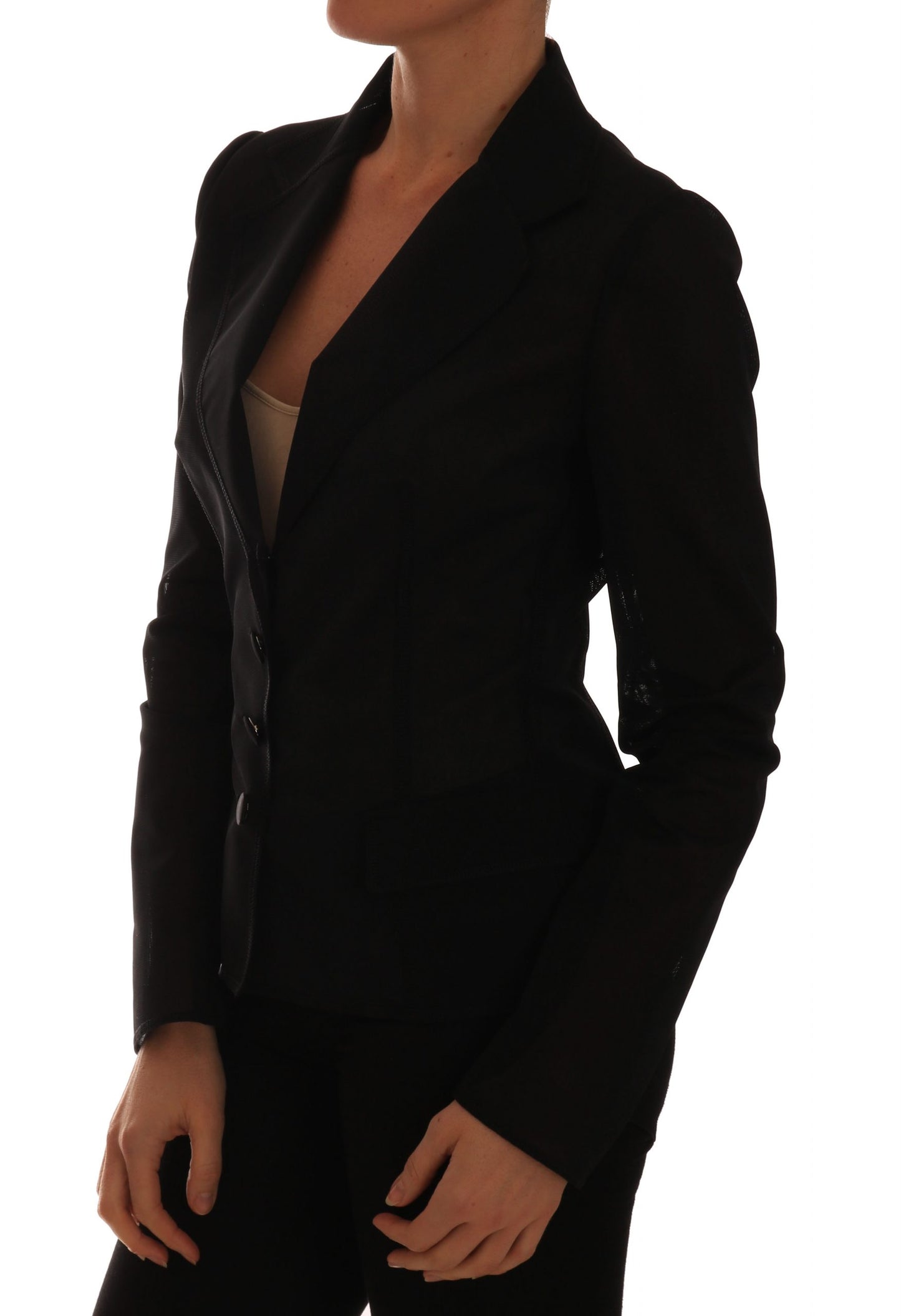 Dolce & Gabbana - Blazer en filet de nylon noir