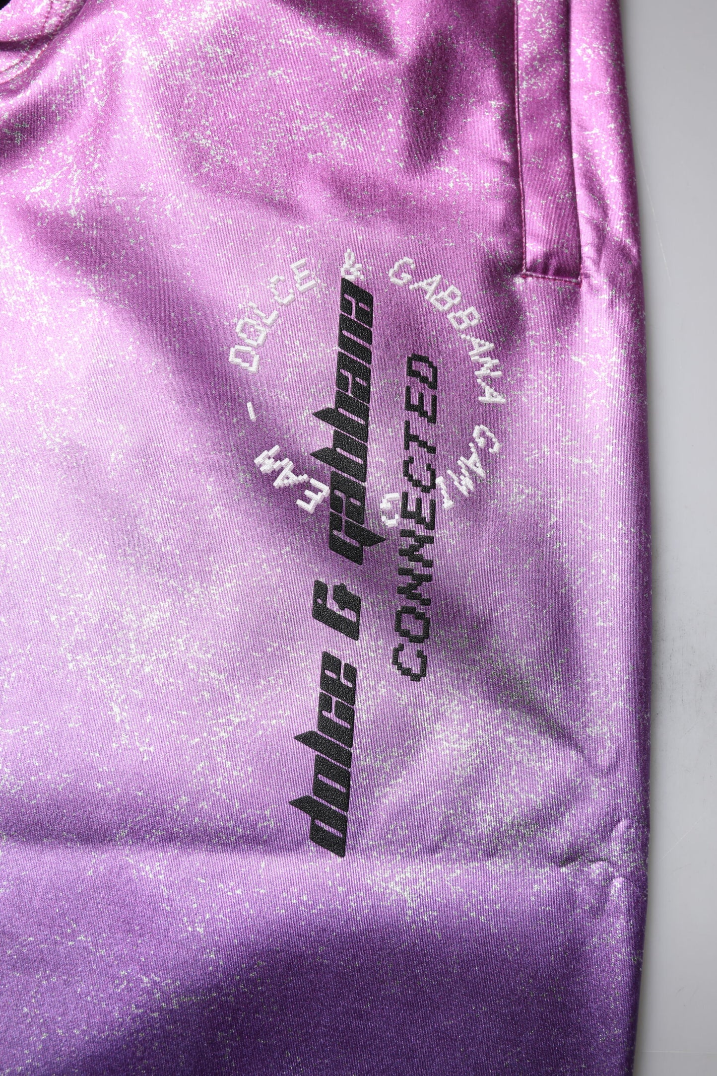 Dolce & Gabbana Pink Purple Two Tone Jogger Sweatpants Pants