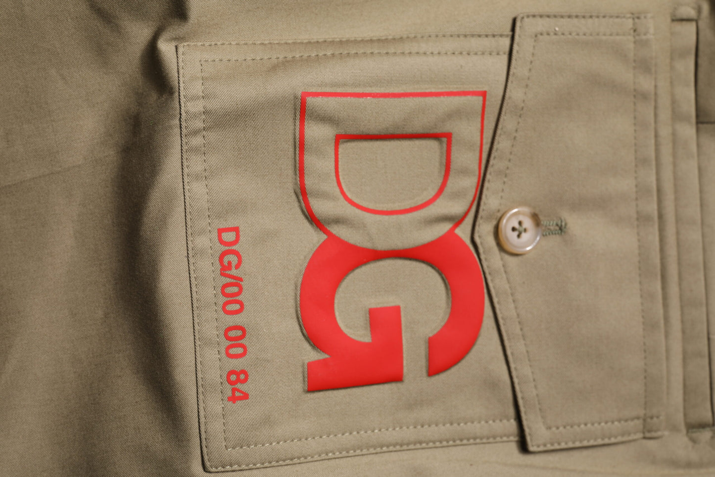 Dolce & Gabbana donkergroene katoenen taps toelopende broek