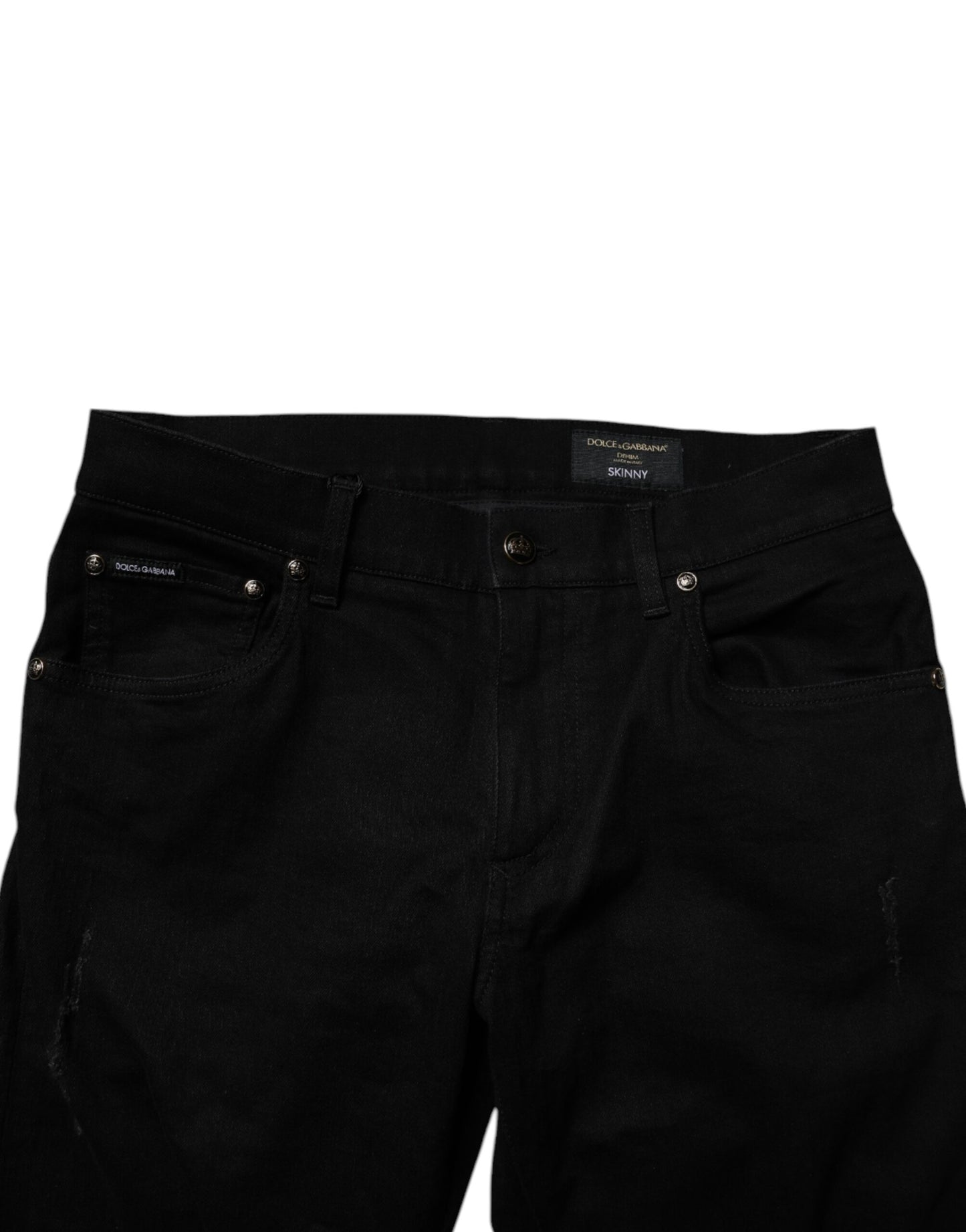 Jean slim en coton noir extensible pour homme de Dolce & Gabbana