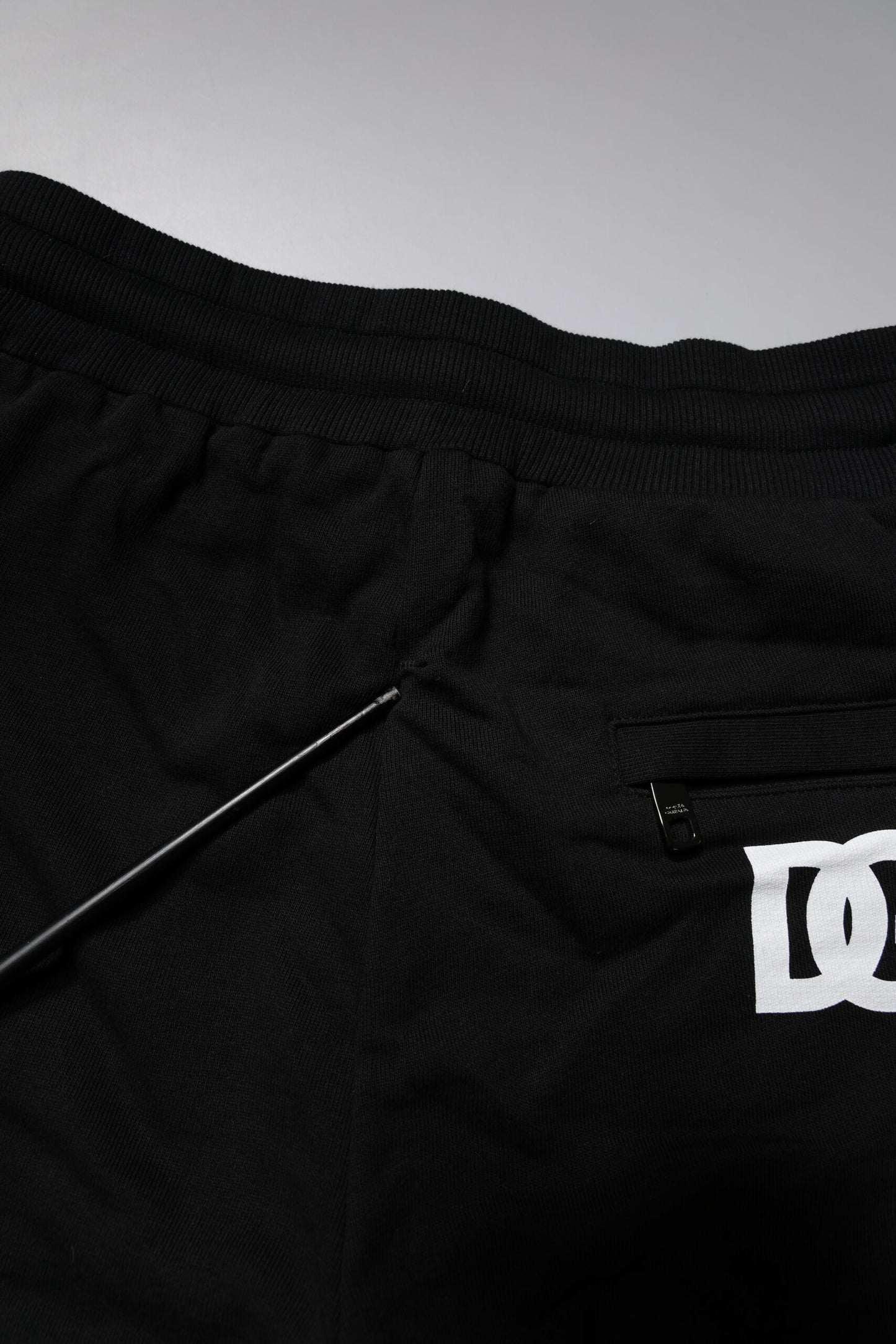 Pantalon de jogging en coton noir Dolce & Gabbana
