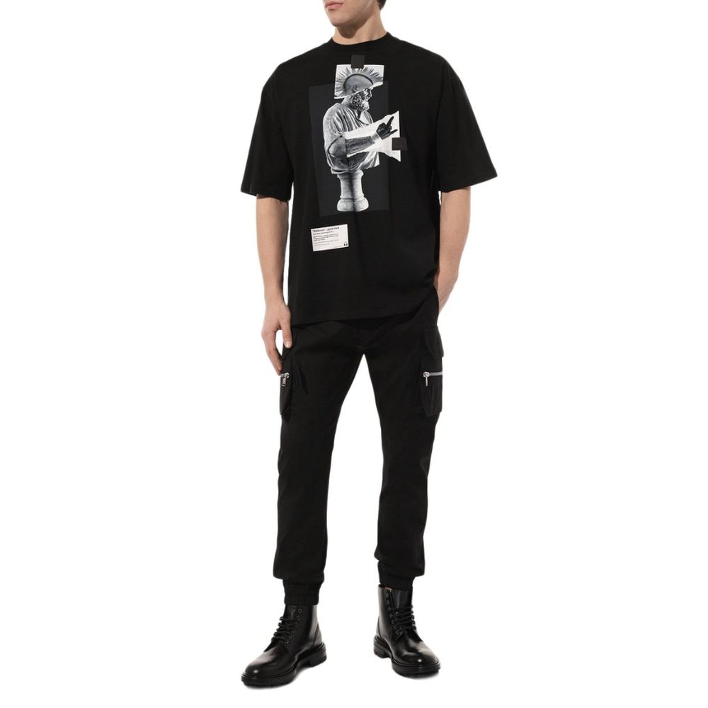 T-shirt en coton noir de Diego Venturino