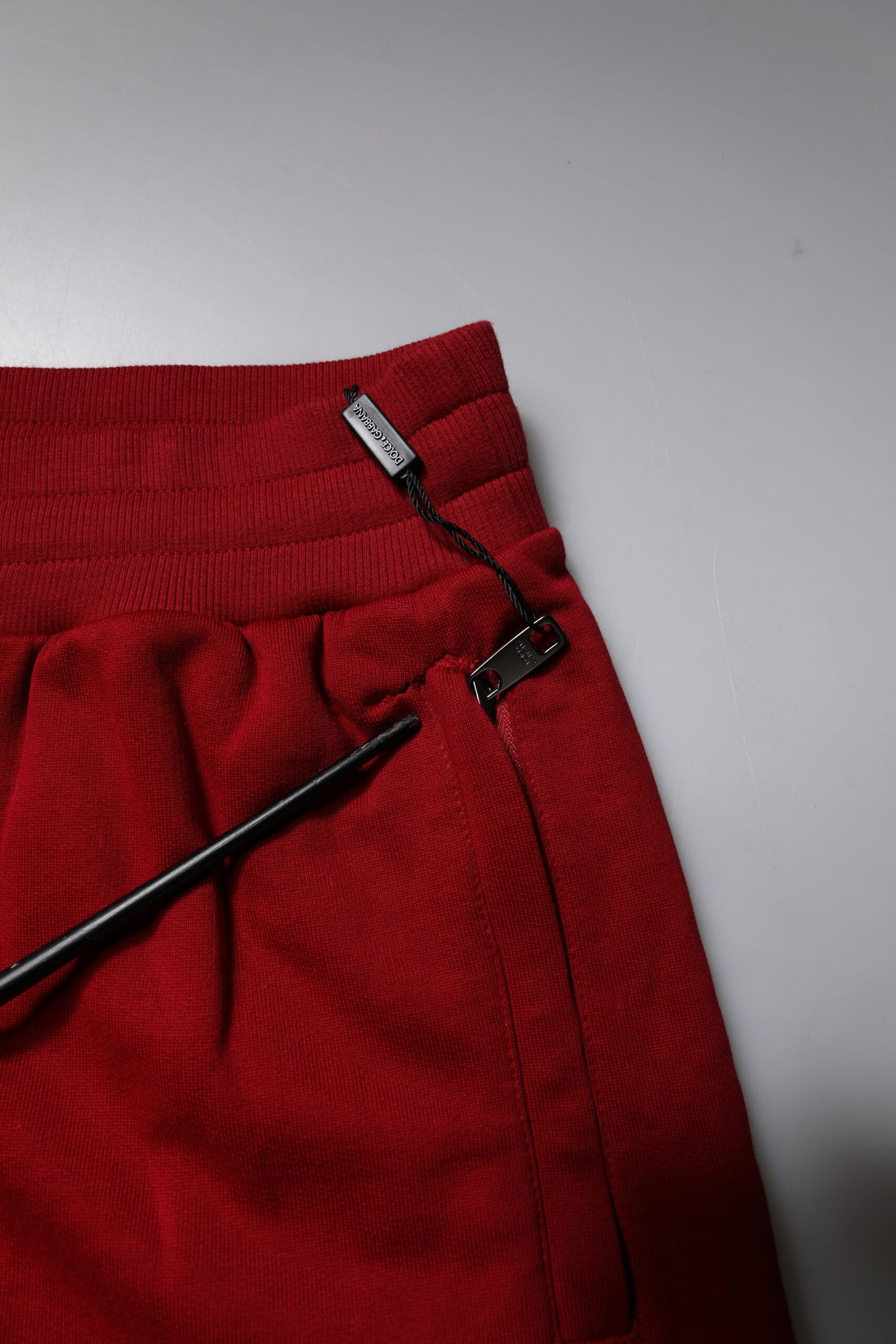 Pantalon de jogging en coton avec logo rouge sur bande latérale de Dolce & Gabbana