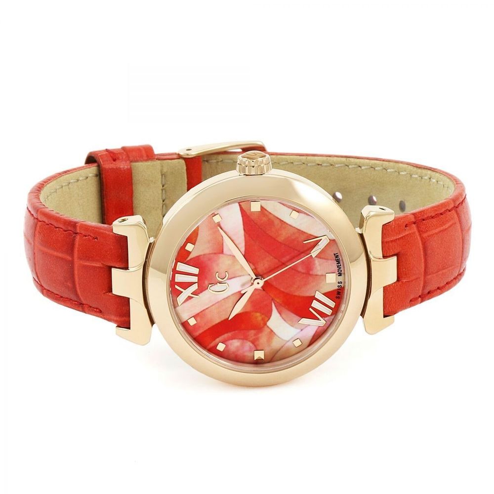 Montre GC en cuir orange