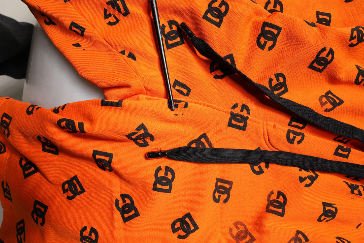 Dolce & Gabbana Orange Logo Monogram Cotton Bermuda Shorts