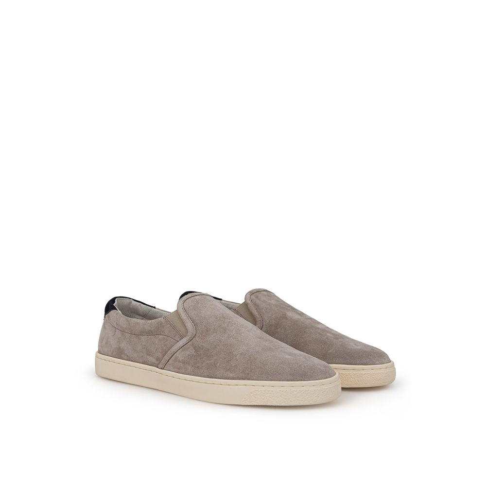 Brunello Cucinelli Beige Leather Sneaker