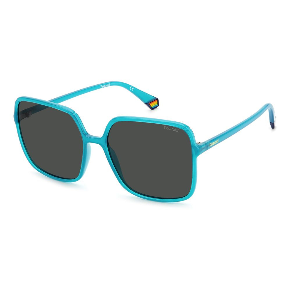Lunettes de soleil Polaroid en plastique bleu